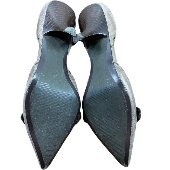 Linea Paolo Gray D'Orsay Designer High Heel Kitten Pumps 5.5M - Picture 15 of 15